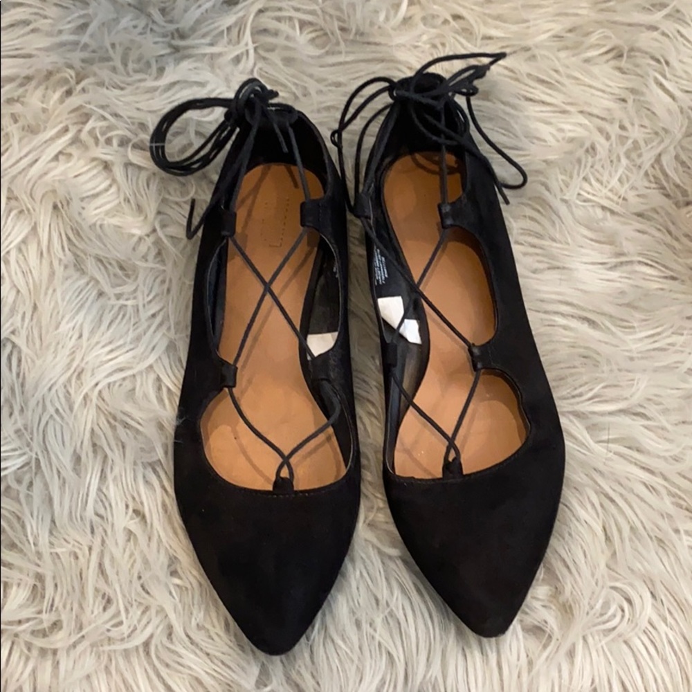Lace up flats